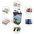 thumbnail image 5 of Bingfone Elephant Dog Sitting Under The Rainbow Laundry Hamper,Large Canvas Fabric Lightweight Storage Basket Toy Organizer Dirty Clothes Collapsible, 5 of 6