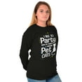 thumbnail image 4 of Cat Loving Introverts Funny Party Women's Long Sleeve T Shirt Brisco Brands S, 4 of 5