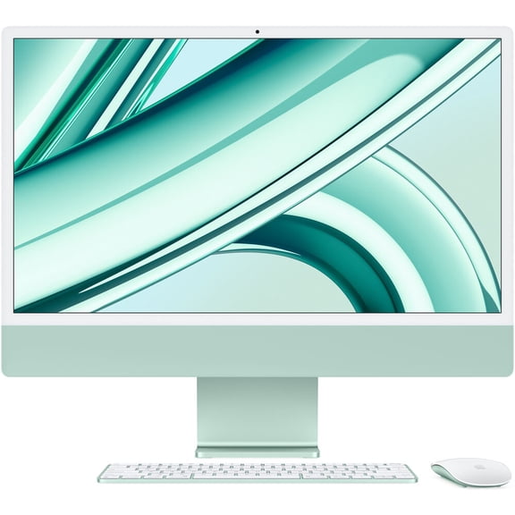 Restored Apple 24" iMac with M3 Chip 8-Core CPU 10-Core GPU 8GB Unified RAM 512GB SSD 4480 x 2520 Retina Display Green CPO