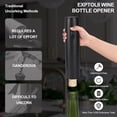 thumbnail image 4 of Electric Wine Opener Set with Charging Base, Rechargeable Automatic Corkscrew Bottle Opener with Pour, Preserver Vacuum Stopper, Foil Cutter, USB Charging Cable, 4 of 7