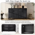 thumbnail image 5 of Mirod Farmhouse Style 4-Door Cabinet with Natural Finish, A Rustic Accent for Entryways or Small Spaces, 5 of 9