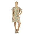 thumbnail image 2 of Bimba Women Floral Printed Cotton Kaftan Dress Short Tunic Beach Caftan, 2 of 5