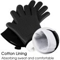 thumbnail image 2 of Guantes de Silicona para Cocina, Guantes para Asar, agarraderas largas Antideslizantes a Prueba de Agua para cocinar, Hornear barbacoas (Negro), 2 of 4