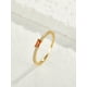 thumbnail image 2 of 1pc Simple 925 Silver Ring With Stone And 18k Gold Plating, Ideal For Women's Everyday, Vacation And Dating Wear, Gift, 2 of 4