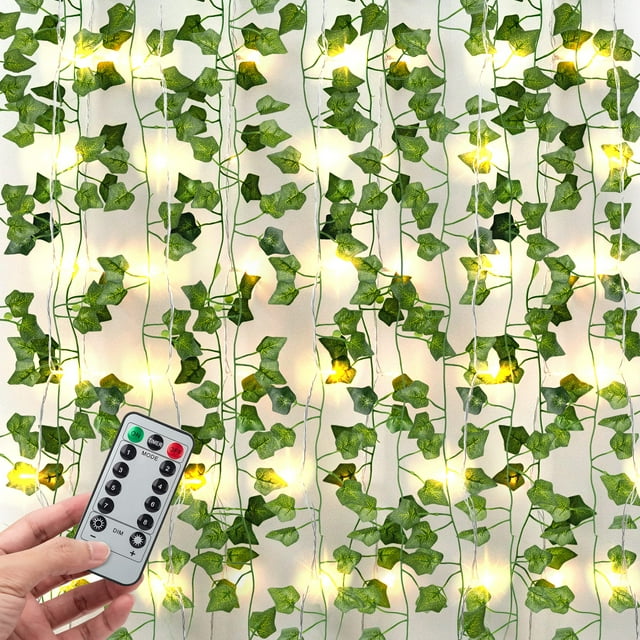 Guirnalda de hiedra artificial JACKYLED de 25 m con 200 guirnaldas de luces LED