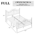 thumbnail image 3 of EBERY Full Metal Platform Bed Frame with Headboard and Footboard, Sturdy Steel Slat Support, Easy Assembly, White, 3 of 10
