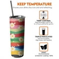 thumbnail image 6 of 20oz Pioneer Flower Floral Print Pattern Skinny Tumblers Stainless Steel Tumbler with Lid and Straw,Vacuum Insulated Double Wall Travel Tumbler Cups with Cleaning Brush for Coffee,Tea, 6 of 6