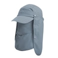 thumbnail image 2 of Sun Unisex Multifunctional Sun Visor Hat 360 Sunscreen Removable Face Cover Neck Flap Breathable Sun Hat For Fishing Climbing, 2 of 7
