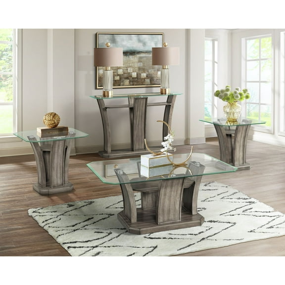 Picket House Furnishings Simms Square End Table in Grey