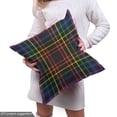 thumbnail image 5 of Ambesonne Fashion Fabric by the Yard Upholstery, Minimalist Rainbow Plaid, 1 Yard, Yellow Dark Pink and Orange, 5 of 5