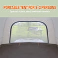 thumbnail image 6 of Pop Up Canopy Instant Family Tents for Camping 2-3 Person with 2 Doors, Includes Carrying Bag, Windproof Ropes, Ground Stakes, Rain Cover, Waterproof Anti-UV Camping Tent for Beach/Hiking/Outdoor, 6 of 10