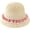 Beige, variant on Ruffle Lace Trim Straw Bucket Hat Floppy Sun Cap for Beach Tea Parties 56-58cm
