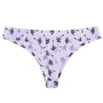 thumbnail image 1 of Aayomet Culottes pour Femmes Imprimé String Culotte sous-Vêtements (Violet, G), 1 of 2