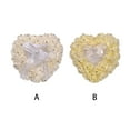 thumbnail image 4 of yingyy Heart-shape Ring Pillow Delicate Small Rings Box Romantic Wide Application Holder Container Wedding Valentine Displaying White Yellow, 4 of 6