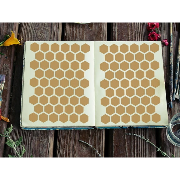 Honeycomb, Geometric Stencil - Art and Wall Stencil (6"x5")
