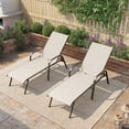 thumbnail image 4 of Pellebant Adjustable Steel Chaise Lounge Chair, 5‑Position Recliner with Rust-Resistant Frame for Patio, Poolside, Garden, and Indoor Use,Beige, 4 of 8
