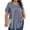 Grey Blue, variant on Womens Plus Size Tops Tunic Short Sleeve Shirts Floral Blouses Loose Summer Tops