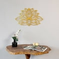 thumbnail image 2 of 3D Lotus Flower Mandala Metal Wall Art - Gold, 2 of 10