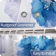 thumbnail image 5 of Light Blue Shower Curtain for Bathroom Rose Floral Shower Curtain Set with Hooks Abstract Pale Pink Flowers Bathtub Decor Waterproof Fabric Curtains 72x72inches, 5 of 13