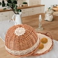 thumbnail image 4 of PTOOTP Willow Rattan Round Woven Basket Tray - Stylish Home Storage Organizer with Simple and Design, 4 of 7