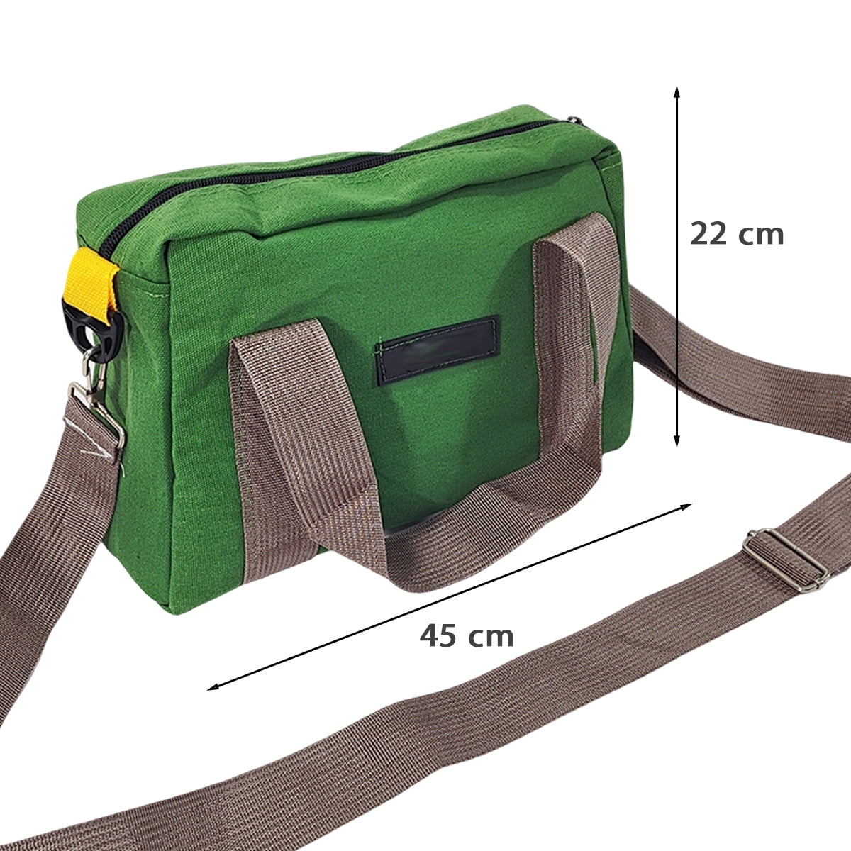 Hand Tool Bag Waterproof Heavy Duty Large Capacity Wide Mouth Canvas Portable Tool Tote For Carpentry Electrician 18 Inch