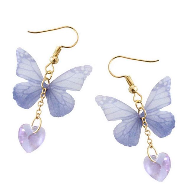 Summer Asymmetric Alloy Earrings Long Paragraph Wing Earrings Jewelry Trendy Earring Pack Rectangle Hoop Earrings Lightweight Earrings Star Stud Earrings Screw Back Earrings for Girls Earrings for