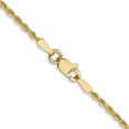thumbnail image 5 of Auriga 14K Yellow Gold 1.3 mm Diamond-Cut Rope Chain Necklace for Women 26", 5 of 7