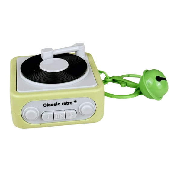 Vintage Recordable Gramophone Music Box Keychains Pendants With Recording Function Builts In Music Box For Unique Gift