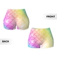 thumbnail image 3 of Sikiie Fish Scale Print Workout Shorts Women Scrunch Butt Gym Shorts Seamless High Waist Tummy Control Yoga Biker Athletic Shorts, 3 of 5