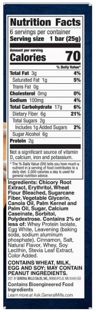 Fiber One Cinnamon Coffee Cake Bars 5.34 oz (Pack of 3)