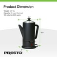 thumbnail image 4 of Presto 02815 Cordless Coffee Maker, Stainless Steel Percolator, Easy Pour Spout, Black, 4 of 12