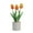 Orange, variant on Artificial flower PU feel tulip creative indoor ornaments decorative bonsai