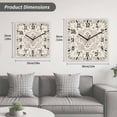 thumbnail image 5 of Beige Boho Wooden Wall Clock Silent Non Ticking, Vintage Ethnic Floral Abstract Geometric Square Wall Clocks Battery Operated, Decor Clock for Home Office, Living Room, Kitchen, 12 Inch, 5 of 9