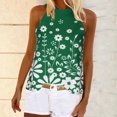 thumbnail image 2 of Mujeres Casual Impreso Sin Mangas Halter Sin Tirantes Cuello Redondo Jersey Blusa Tops Wmkox8yi  bvn3723, 2 of 8