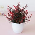 thumbnail image 5 of 2PCS Faux Potted Plants Artificial Greenery,Realistic Mini Fake Plants with Flowers for Home Office Desk Decor,Small Indoor Tabletop Decorations for Bathroom,Farmhouse,Shelf Centerpiece, 5 of 6