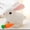 White, variant on YIQII Hopping Rabbit Interactive Electronic Pet Plush Bunny Toy with Carrot - Easter Realistic Bunny Toy with Jumping, Easter Basket Stuffers (White)