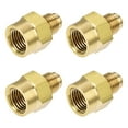 thumbnail image 5 of Uxcell 1/4 SAE Flare Male to 1/4NPT Female Tubing Adaptor Brass Pipe Fitting 4 Pack, 5 of 5