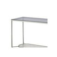 thumbnail image 3 of Benjara Sofa Table with Textured Obround Shelf, Silver, 3 of 5