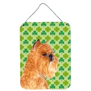 Brussels Griffon St. Patricks Day Shamrock Portrait Wall or Door Hanging Prints