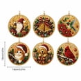 thumbnail image 2 of 6 Pack DIY Christmas Ornaments Kit, Pearl Sticker Diamond Painting Crafts for Kids Adults, Hanging Decorations with Gnome Cat Dog Bird Designs, Holiday Tree Party Favors Gift Set, 2 of 4