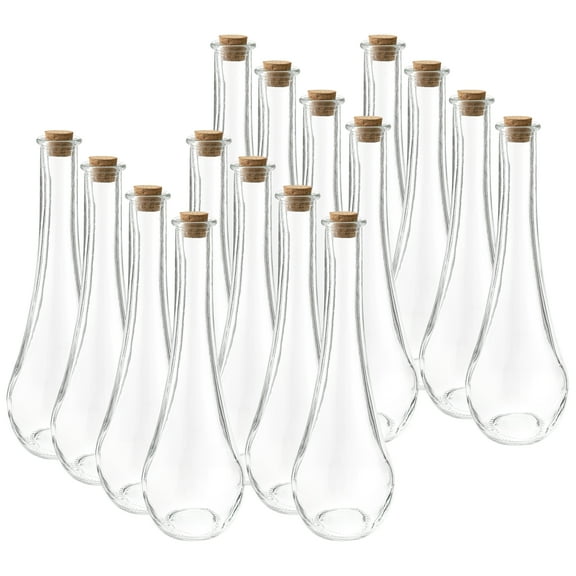 7” Clear Glass Teardrop Vinegar Bottle by Ashland - Decorative Bottle for Weddings - Parties - Home Decor - Arts & Crafts - Bulk 12 Pack