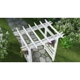thumbnail image 2 of Vita 63"L x 46"W x 91"H Springport Vinyl Arbor, White, VA68146, 2 of 8