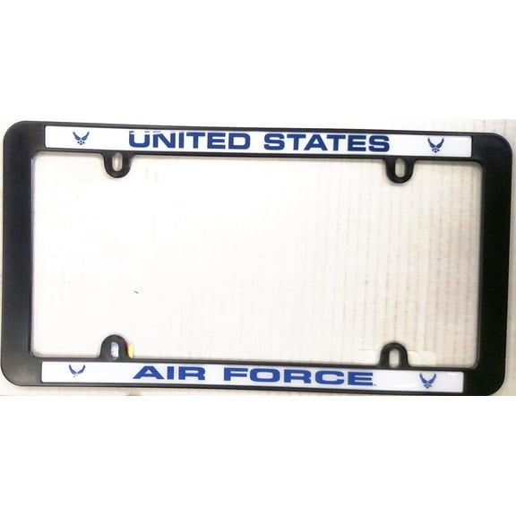 Air Force Black Plastic License Plate Frame Tag Cover United States Military