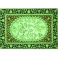 thumbnail image 1 of Ahgly Company Indoor Rectangle Persian Green Traditional Area Rugs, 2' x 4', 1 of 1