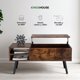 thumbnail image 3 of Mesa de Café Elevable MDF Color Negro con Almacenamiento Interno, Mesa de Centro marron M, 3 of 9