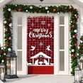 thumbnail image 5 of FEOLGEHLY Christmas Door Cover Buffalo Check Plaid Door Decoration Xmas Jesus Is The Reason for The Season Backdrop Nativity Banner Religious Sign for Winter Holiday Outdoor Wall Home Party Supplies, 5 of 10