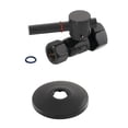 thumbnail image 1 of Kingston Brass Valve de Compression Droite 0.63 Po O.D. x 0.5 Po O.D. avec Bride, Noir Mat, 1 of 1