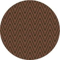 thumbnail image 1 of Ahgly Company Machine Washable Indoor Round Transitional Sienna Brown Area Rugs, 8' Round, 1 of 7