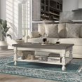 thumbnail image 6 of Furniture of America Neli Rustic Wood 1-Shelf Coffee Table in White and Gray, 6 of 8