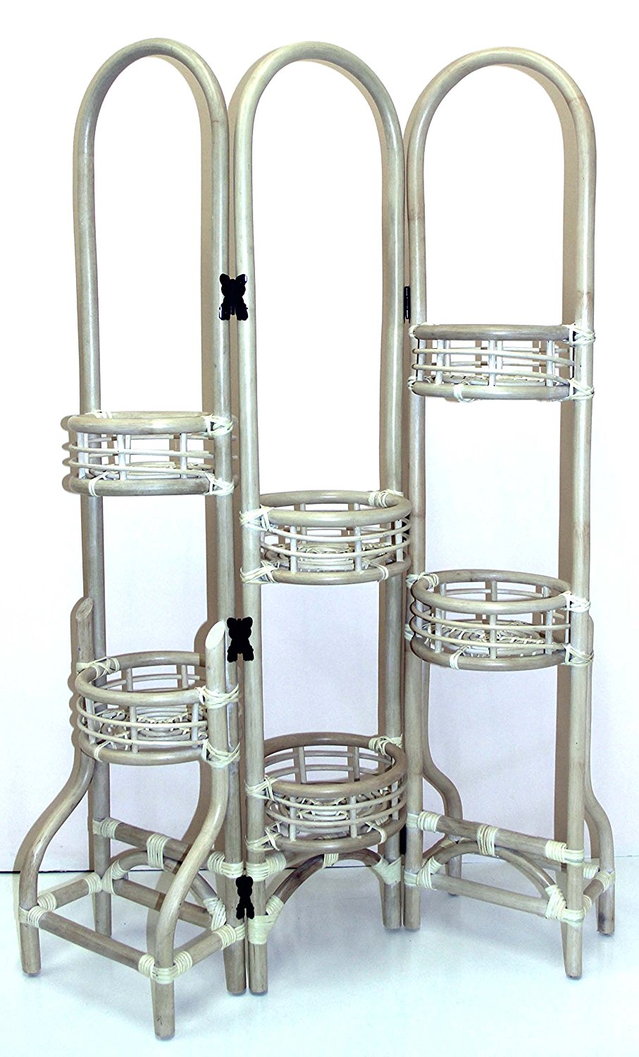 SK New Interiors Handmade Natural Rattan Wicker Plant Flower Stand